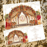 Plantable Fine Match Sliding Wedding Invitation Card